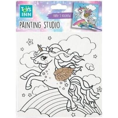 Stnux - STN 7915 - Toile - Unicorn Rainbow - Ensemble de peinture - Publicité Stnux - STN 7915 - Toile - Unicorn Rainbow - Ensemble de peinture - Publicité