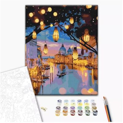 Norimpex Peinture par numéros BRUSHME, 40x50 cm, Veilleuses de Venise, 1 pc. Publicité Norimpex Peinture par numéros BRUSHME, 40x50 cm, Veilleuses de Venise, 1 pc. Publicité