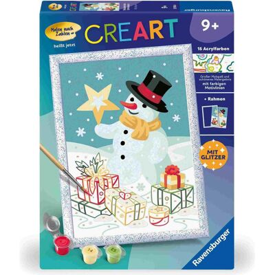 Ravensburger CreArt - Peinture par numéros 23956 - Le bonhomme de neige enchanteur - Enfants à partir de 9 ans - Publicité Ravensburger CreArt - Peinture par numéros 23956 - Le bonhomme de neige enchanteur - Enfants à partir de 9 ans - Publicité