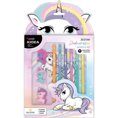 Derform Einhorn 9-teiliges KIDEA-Schulset - Publicité Derform Einhorn 9-teiliges KIDEA-Schulset - Publicité