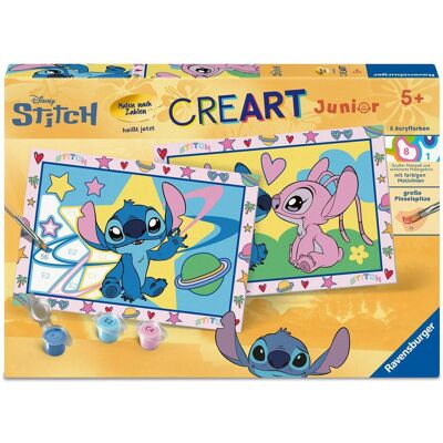 Ravensburger CreArt, Malen nach Zahlen Junior - Disney Stitch & Angel - Publicité Ravensburger CreArt, Malen nach Zahlen Junior - Disney Stitch & Angel - Publicité