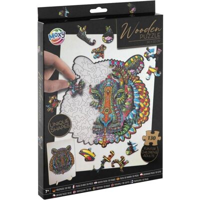 Puzzle en Bois Tiger de Creative Craft Group 130 Pièces - Publicité Puzzle en Bois Tiger de Creative Craft Group 130 Pièces - Publicité