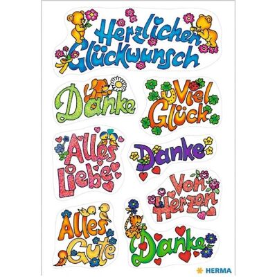 Herma, Autocollants, Sticker Anniversaire (16 Autocollants) - Publicité Herma, Autocollants, Sticker Anniversaire (16 Autocollants) - Publicité