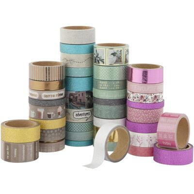 Grafix, Washi tape, Washi Tape avec boîte de rangement, 40 pcs - Publicité Grafix, Washi tape, Washi Tape avec boîte de rangement, 40 pcs - Publicité