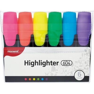 Astra, Marqueur, Textmarker 604, Set mit 6 MONAMI-Farben (6x) - Publicité Astra, Marqueur, Textmarker 604, Set mit 6 MONAMI-Farben (6x) - Publicité