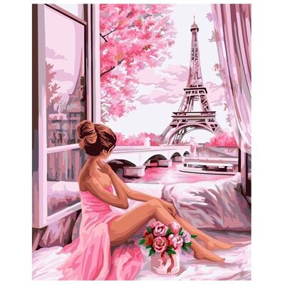 Koh-i-Noor Malen nach Zahlen 40x50 Mädchen mit Rosen - Publicité Koh-i-Noor Malen nach Zahlen 40x50 Mädchen mit Rosen - Publicité