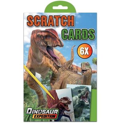 Grafix Dino 6 cartes à gratter - Publicité Grafix Dino 6 cartes à gratter - Publicité