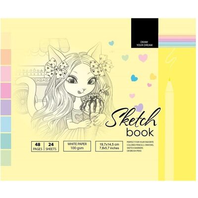Fresh, Cahier + bloc-notes, Skizzenbuch 197x145/48K 100g TW - Publicité Fresh, Cahier + bloc-notes, Skizzenbuch 197x145/48K 100g TW - Publicité