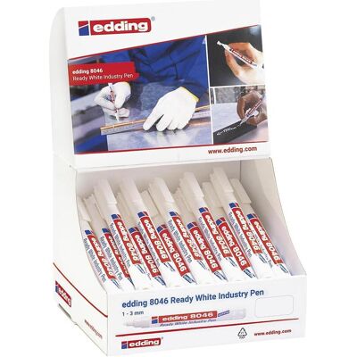 Edding, Marqueur, Écran e-8046 Ready White (30x) - Publicité Edding, Marqueur, Écran e-8046 Ready White (30x) - Publicité