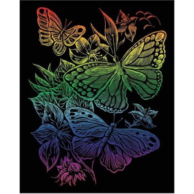 Magni PRACHT Images à gratter « Rainbow Butterflies » 20 x 25 cm - Publicité Magni PRACHT Images à gratter « Rainbow Butterflies » 20 x 25 cm - Publicité