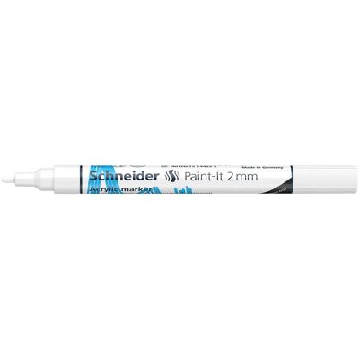 Schneider, Marqueur, Marqueur acrylique Paint-It 310 2mm blanc (1x) - Publicité Schneider, Marqueur, Marqueur acrylique Paint-It 310 2mm blanc (1x) - Publicité