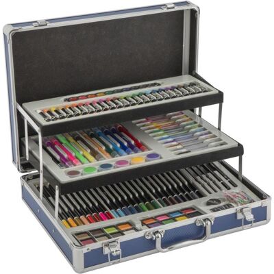 Grafix Nassau - Coffret d'art 140 pcs - Bleu foncé - Publicité Grafix Nassau - Coffret d'art 140 pcs - Bleu foncé - Publicité