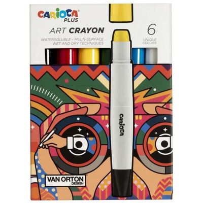 Crayons de Couleur Carioca Plus - 6 Couleurs - Publicité Crayons de Couleur Carioca Plus - 6 Couleurs - Publicité