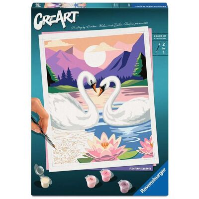 Ravensburger CreArt, Malen nach Zahlen Adults Trend - Eleganz der Schwäne - Publicité Ravensburger CreArt, Malen nach Zahlen Adults Trend - Eleganz der Schwäne - Publicité
