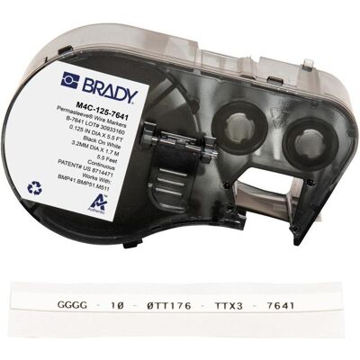 Brady, Rouleau d’étiquettes, MC1-125-7641, Low Smoke Zero Halogen PermaSleeve, polyoléfine, noir sur blanc, 5,97 mm x 2. Publicité Brady, Rouleau d’étiquettes, MC1-125-7641, Low Smoke Zero Halogen PermaSleeve, polyoléfine, noir sur blanc, 5,97 mm x 2. Publicité