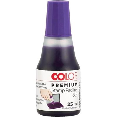 Colop, Tampon encreur, Encre pour tampons 801, 25 ml, Violet - Publicité Colop, Tampon encreur, Encre pour tampons 801, 25 ml, Violet - Publicité