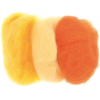 Glorex Laine de mouton 3x10g jaune-mixte - Publicité Glorex Laine de mouton 3x10g jaune-mixte - Publicité