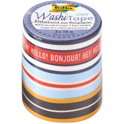 Magni, Washi tape, Washi Tapes 10m Strip Classic Set de 3 pièces - Publicité Magni, Washi tape, Washi Tapes 10m Strip Classic Set de 3 pièces - Publicité