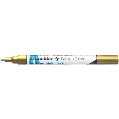 Schneider, Marqueur, Marqueur acrylique Paint-It 310 2mm or (1x) - Publicité Schneider, Marqueur, Marqueur acrylique Paint-It 310 2mm or (1x) - Publicité