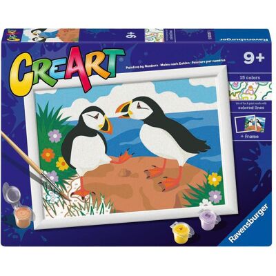 Ravensburger CreArt, Malen nach Zahlen Kinder - Papageientaucher - Publicité Ravensburger CreArt, Malen nach Zahlen Kinder - Papageientaucher - Publicité