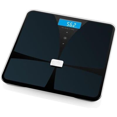 Balance de graisse corporelle ETA noir - Analyse corporelle - 180kg max - Publicité Balance de graisse corporelle ETA noir - Analyse corporelle - 180kg max - Publicité