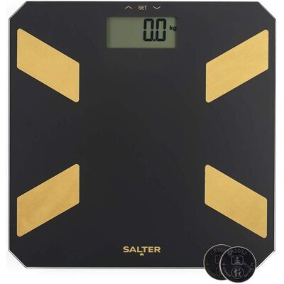 Salter, Pèse-personne, SA00601BGCFEU12 Glass Analyser Scale, Black (180 kg) - Publicité Salter, Pèse-personne, SA00601BGCFEU12 Glass Analyser Scale, Black (180 kg) - Publicité