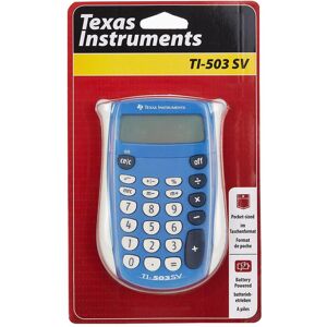 TI, Calculatrice, 503 Sv (Fonctionnement sur piles) - Publicité TI, Calculatrice, 503 Sv (Fonctionnement sur piles) - Publicité
