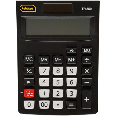 Idena, Calculatrice, Calculatrice de poche TR350 solaire noire écran 12 chiffres (Panneau solaire) - Publicité Idena, Calculatrice, Calculatrice de poche TR350 solaire noire écran 12 chiffres (Panneau solaire) - Publicité