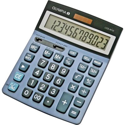 Olympia Calculatrice, LCD 6112 (Fonctionnement sur piles, Panneau solaire) - Publicité Olympia Calculatrice, LCD 6112 (Fonctionnement sur piles, Panneau solaire) - Publicité