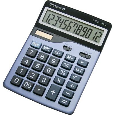 Olympia Calculatrice, LCD 5112 (Fonctionnement sur piles, Panneau solaire) - Publicité Olympia Calculatrice, LCD 5112 (Fonctionnement sur piles, Panneau solaire) - Publicité