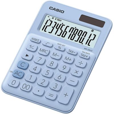 Casio Calculatrice, Calculatrice de bureau MS-20UC (Fonctionnement sur piles, Panneau solaire) - Publicité Casio Calculatrice, Calculatrice de bureau MS-20UC (Fonctionnement sur piles, Panneau solaire) - Publicité