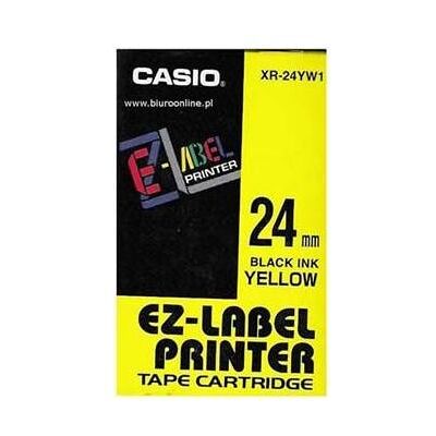 Casio Ruban d'étiquetage, Original Schriftband,, XR-24YW1, schwarz Druck/gelb Unterl., unlaminiert, 8m, 24mm (2.40 cm, Jaune, Noir) - Publicité Casio Ruban d'étiquetage, Original Schriftband,, XR-24YW1, schwarz Druck/gelb Unterl., unlaminiert, 8m, 24mm (2.40 cm, Jaune, Noir) - Publicité