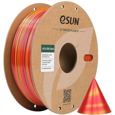 Filament eSUN ePLA-Silk Candy Rot-Gold - 3D Filament - Publicité Filament eSUN ePLA-Silk Candy Rot-Gold - 3D Filament - Publicité
