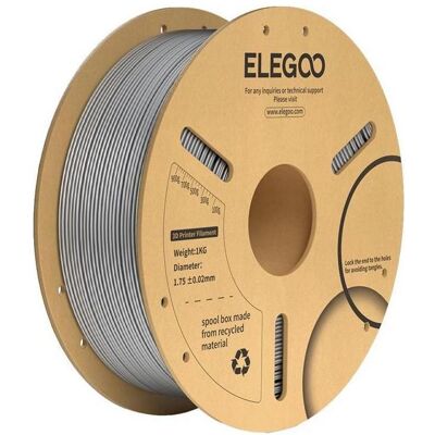 Elegoo PLA+ Filament (Star Gray) (PLA+ LECTURE, 1.75 mm, 1000 g), Filament 3D, Argent, Gris - Publicité Elegoo PLA+ Filament (Star Gray) (PLA+ LECTURE, 1.75 mm, 1000 g), Filament 3D, Argent, Gris - Publicité