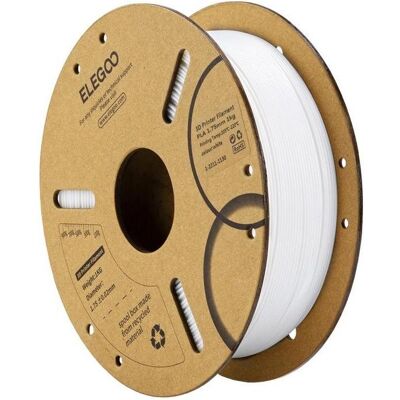 Elegoo PLA Filament (1000 g, 1.75 mm), Filament 3D, Blanc - Publicité Elegoo PLA Filament (1000 g, 1.75 mm), Filament 3D, Blanc - Publicité