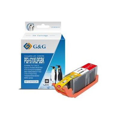 G&G, Cartouche d'impression, compatible encre avec PGI-570XLBK, NP-C-0PG570XLBK, noir, 20,4ml, ml (CF) - Publicité G&G, Cartouche d'impression, compatible encre avec PGI-570XLBK, NP-C-0PG570XLBK, noir, 20,4ml, ml (CF) - Publicité