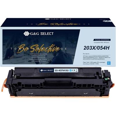 G&G Toner Cyan HP 203X Remplacement - Cartouche de Toner - Publicité G&G Toner Cyan HP 203X Remplacement - Cartouche de Toner - Publicité
