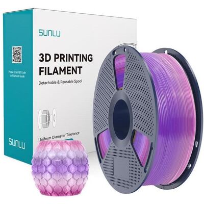 Sunlu PLA Transparent (Rainbow) 03 Filament (PLA, 1.75 mm, 1000 g), Filament 3D, Multicolore, Transparent - Publicité Sunlu PLA Transparent (Rainbow) 03 Filament (PLA, 1.75 mm, 1000 g), Filament 3D, Multicolore, Transparent - Publicité