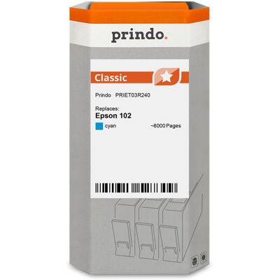 Prindo, Cartouche d'impression, compatible avec Epson 102 (C) - Publicité Prindo, Cartouche d'impression, compatible avec Epson 102 (C) - Publicité