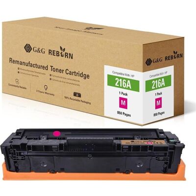 G&G Toner HP 216A Magenta - Reborn Remanufactured - 850 Pages - Publicité G&G Toner HP 216A Magenta - Reborn Remanufactured - 850 Pages - Publicité