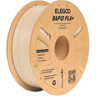 Elegoo RAPID PLA+ 1,75 mm BEIGE 1 kg (PLA, 1000 g, 1.75 mm), Filament 3D, Beige - Publicité Elegoo RAPID PLA+ 1,75 mm BEIGE 1 kg (PLA, 1000 g, 1.75 mm), Filament 3D, Beige - Publicité