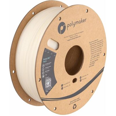 Polymaker PolyLite PLA V2 - Naturel - 1.75mm (PLA, 1.75 mm, 1000 g), Filament 3D, Marron - Publicité Polymaker PolyLite PLA V2 - Naturel - 1.75mm (PLA, 1.75 mm, 1000 g), Filament 3D, Marron - Publicité