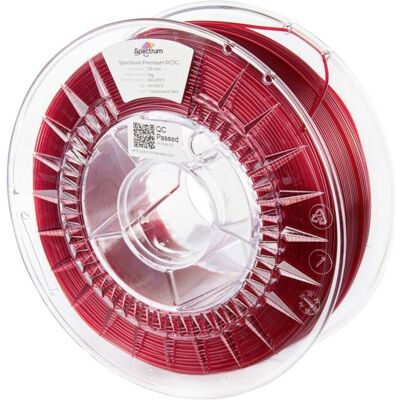 Spectrum Filaments 80738 Premium PCTG Filament PCTG chimiquement résistant, sans odeur (PCTG, 1000 g, 1.75 mm), Filament 3D, Rouge, Transparent - Publicité Spectrum Filaments 80738 Premium PCTG Filament PCTG chimiquement résistant, sans odeur (PCTG, 1000 g, 1.75 mm), Filament 3D, Rouge, Transparent - Publicité