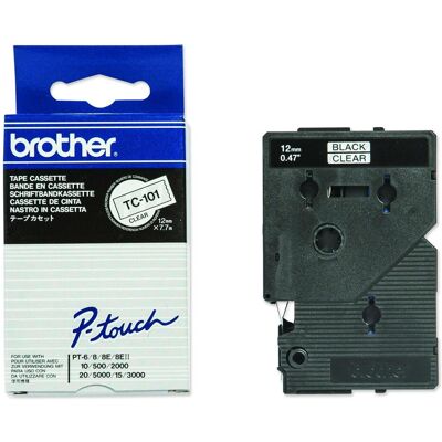 Brother Ruban d'étiquetage, Tc-101 (1.20 cm, Noir) - Publicité Brother Ruban d'étiquetage, Tc-101 (1.20 cm, Noir) - Publicité