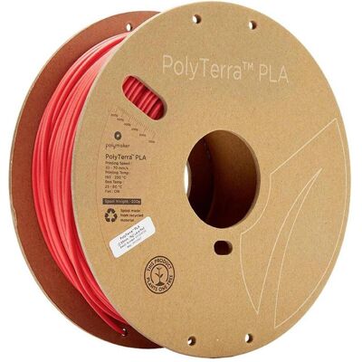 Polymaker PolyTerra PLA - Lava Red - 2.85mm (PLA, 2.85 mm, 1000 g), Filament 3D, Rouge - Publicité Polymaker PolyTerra PLA - Lava Red - 2.85mm (PLA, 2.85 mm, 1000 g), Filament 3D, Rouge - Publicité