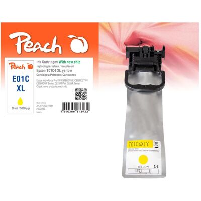 Peach, Cartouche d'impression, Tintenpatrone gelb kompatibel zu Epson T01C4, C13T01C400 - Publicité Peach, Cartouche d'impression, Tintenpatrone gelb kompatibel zu Epson T01C4, C13T01C400 - Publicité
