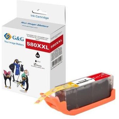 G&G, Cartouche d'impression, XXL-Druckerpatrone kompatibel mit Canon PGI-580BK XXL (CF) - Publicité G&G, Cartouche d'impression, XXL-Druckerpatrone kompatibel mit Canon PGI-580BK XXL (CF) - Publicité