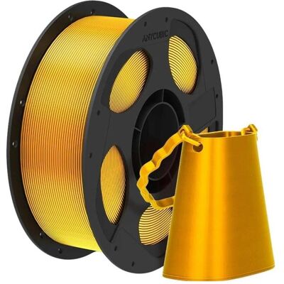 Anycubic PLA Silk Filament 1kg Gold (PLA, 1000 g, 1.75 mm), Filament 3D, Or - Publicité Anycubic PLA Silk Filament 1kg Gold (PLA, 1000 g, 1.75 mm), Filament 3D, Or - Publicité