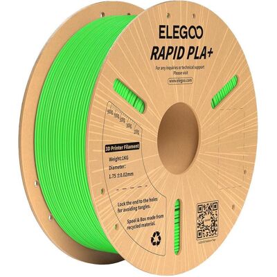 Elegoo RAPID PLA+ 1,75 mm VERT 1 kg (PLA, 1000 g, 1.75 mm), Filament 3D, Vert - Publicité Elegoo RAPID PLA+ 1,75 mm VERT 1 kg (PLA, 1000 g, 1.75 mm), Filament 3D, Vert - Publicité