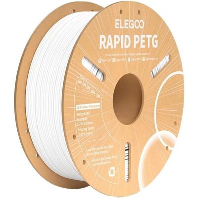 Elegoo Rapid PETG (PETG, 1.75 mm, 1000 g), Filament 3D, Blanc - Publicité Elegoo Rapid PETG (PETG, 1.75 mm, 1000 g), Filament 3D, Blanc - Publicité